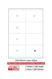 A1Etiket Tw-2208 500 A4 Lazer Etiket 105 x 70 mm Etiket  A4 Sayfada 8 Etiket